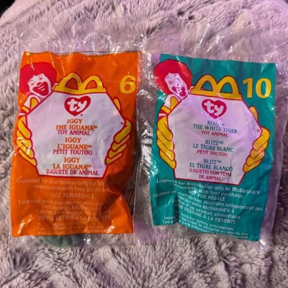 2 McDonald’s TY Beanie Babies Happy Meal Toy Plushes
